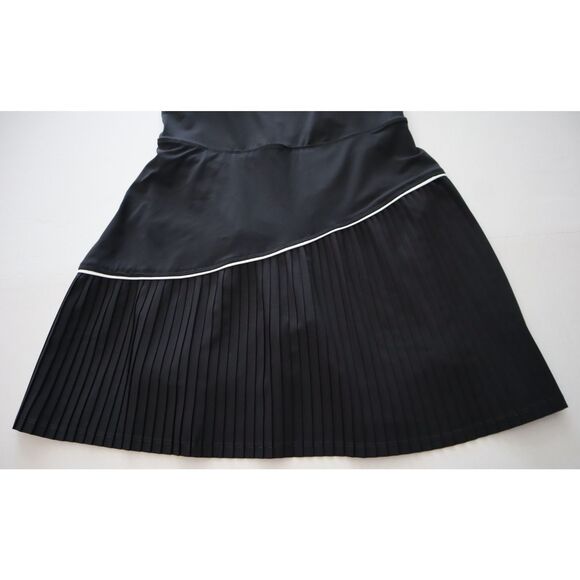 JoyLab 309-09-0910 Womens Sz S Black Knit Asymmetrical Pleated Active Mini Dress - Picture 12 of 16